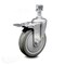 Service Caster 5 Inch Gray Polyurethane Wheel Swivel 1/2 Inch Stem Caster with Total Lock Brake SCC-TSTTL20S514-PPUB-121315 - alternate 1